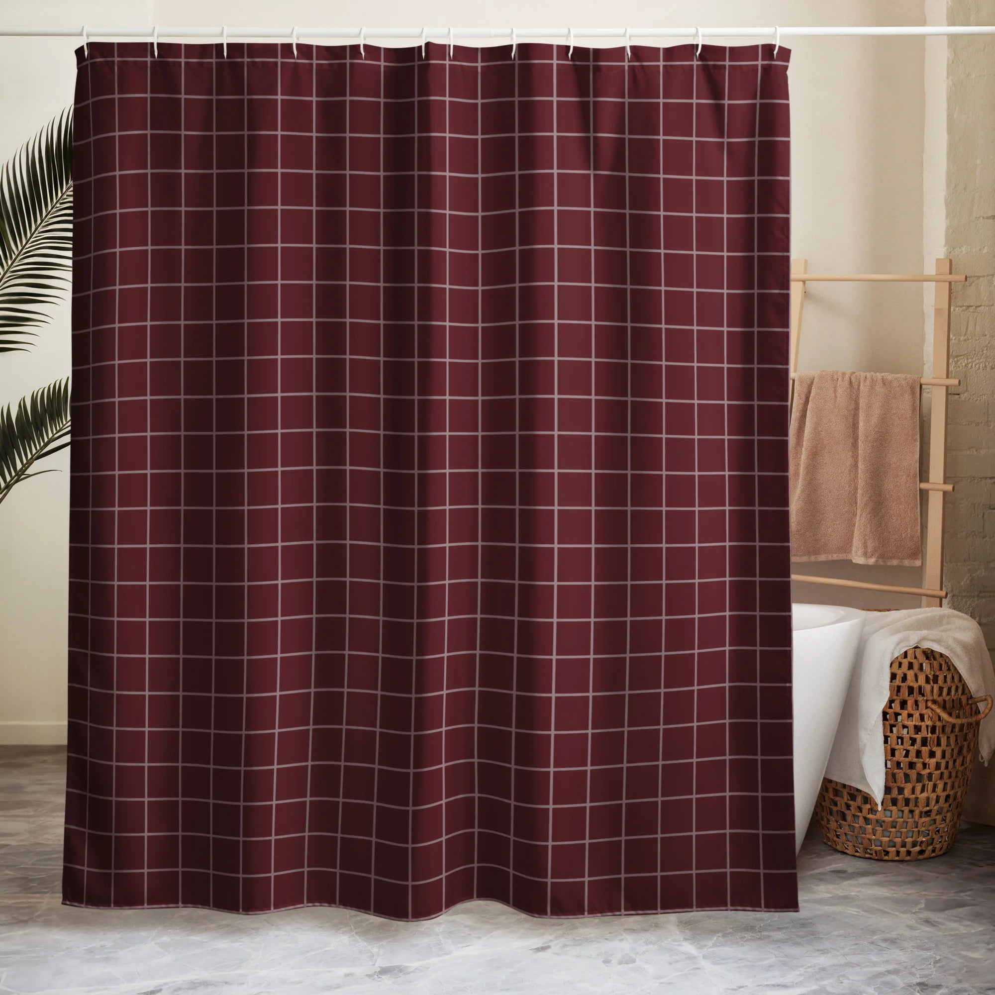 Shower Curtain - 3in Square Tiles
